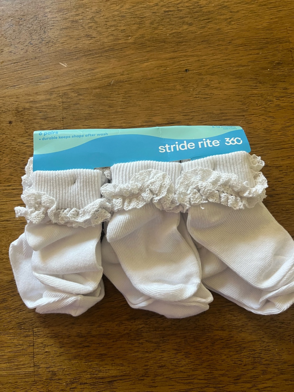 Vintage Stride Rite White Ruffle Socks - 6 Pack